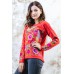 Embroidered sweatshirt "Fairy World" Red
